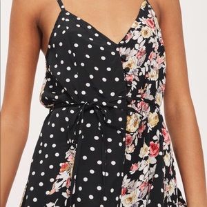 Top shop floral and dot play suit